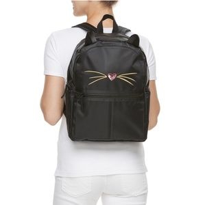 ❌❌SOLD❌❌ Cat face sequined black backpack